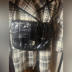 Rare Vintage Ralph Lauren 100% leather purse 
Black Croc-Embossed Women's Bag